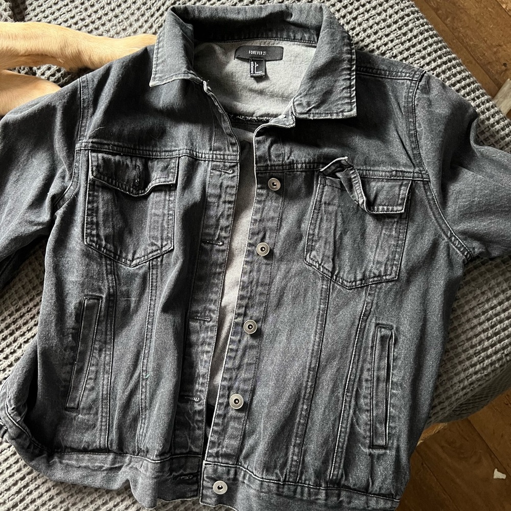 Forever 21 black denim jacket